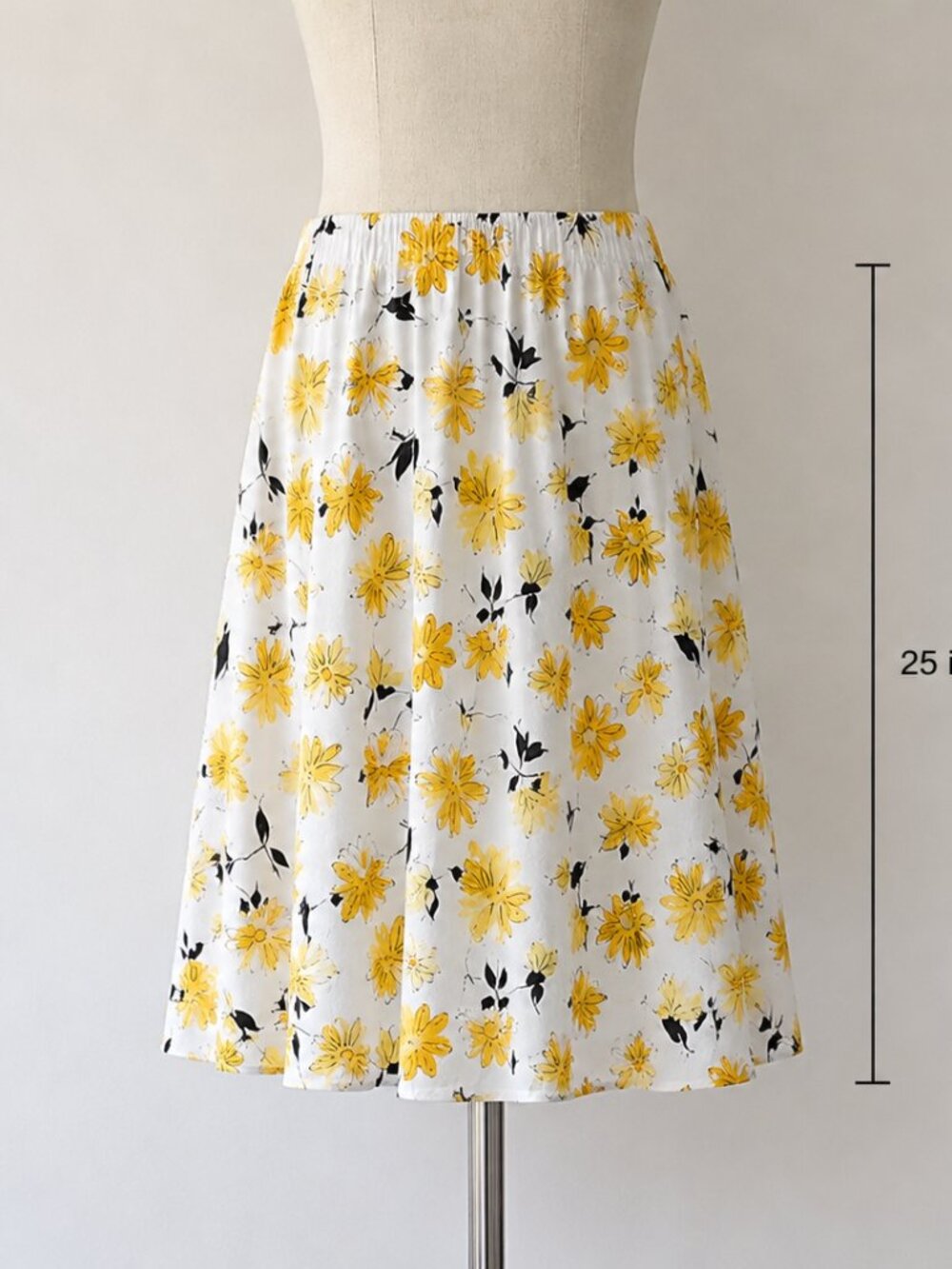 Hearts Of Palm Skirt Womens Size 12 White Midi Floral Print Eyelet